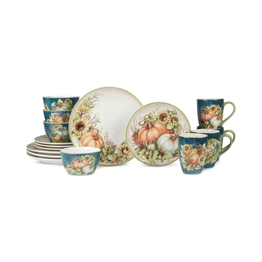 Certified International Autumn Breeze 16 Pc Dinnerware Set Multi - NIB